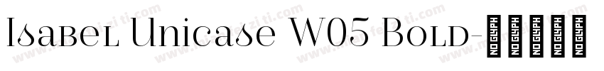 Isabel Unicase W05 Bold字体转换